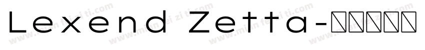 Lexend Zetta字体转换